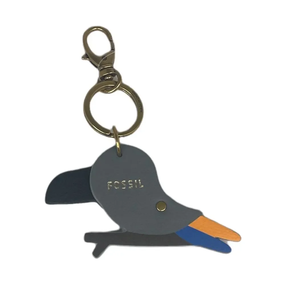 Fossil Toucan Bird Sofia Key Fob Key Chain Black Orange